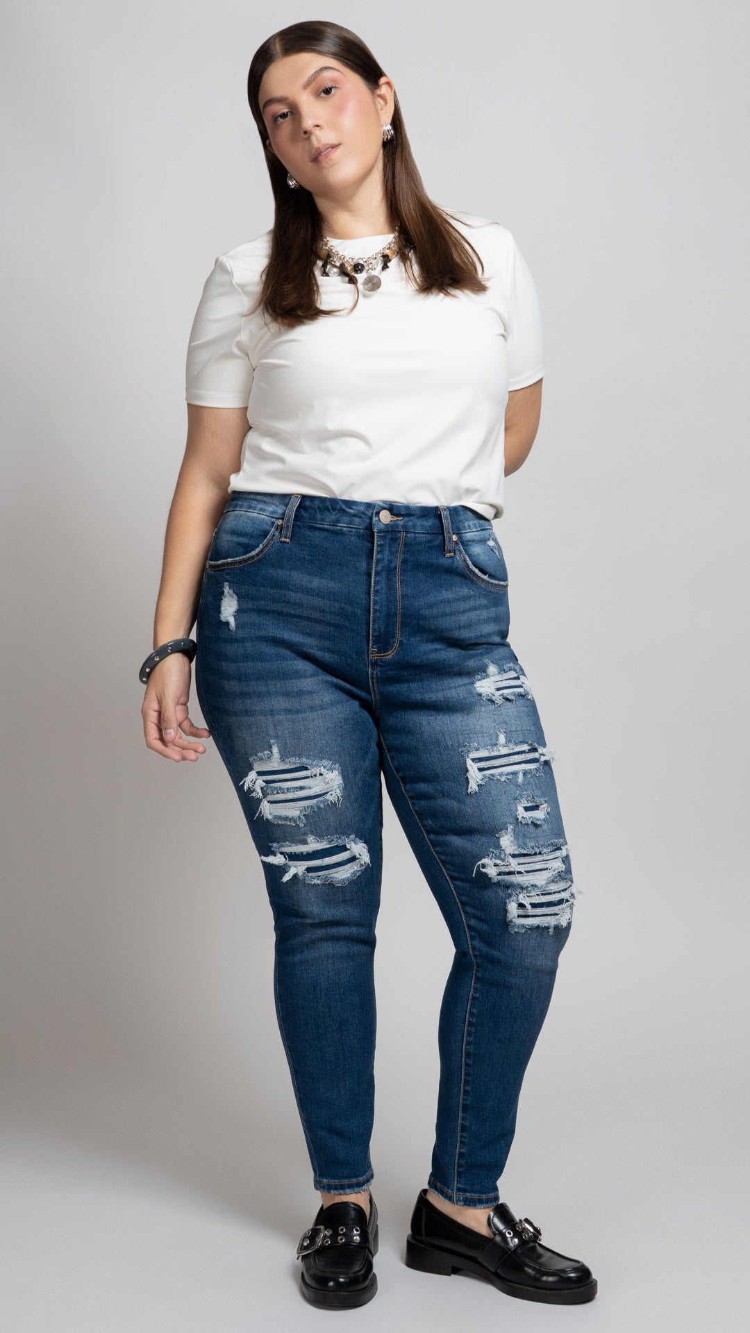 Pantalón High Rise Skinny Curvy Balam BL6451