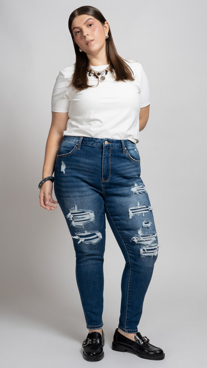 Pantalón High Rise Skinny Curvy Balam BL6451