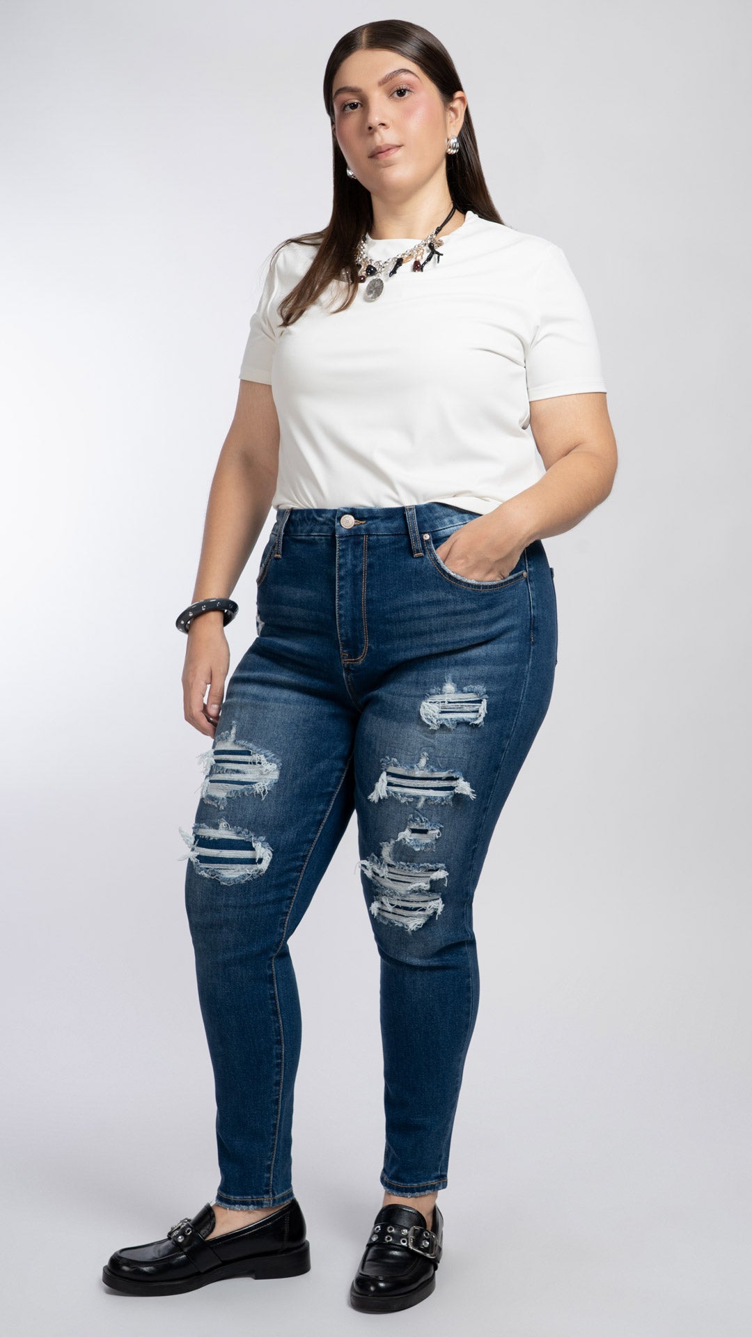 Pantalón High Rise Skinny Curvy Balam BL6451
