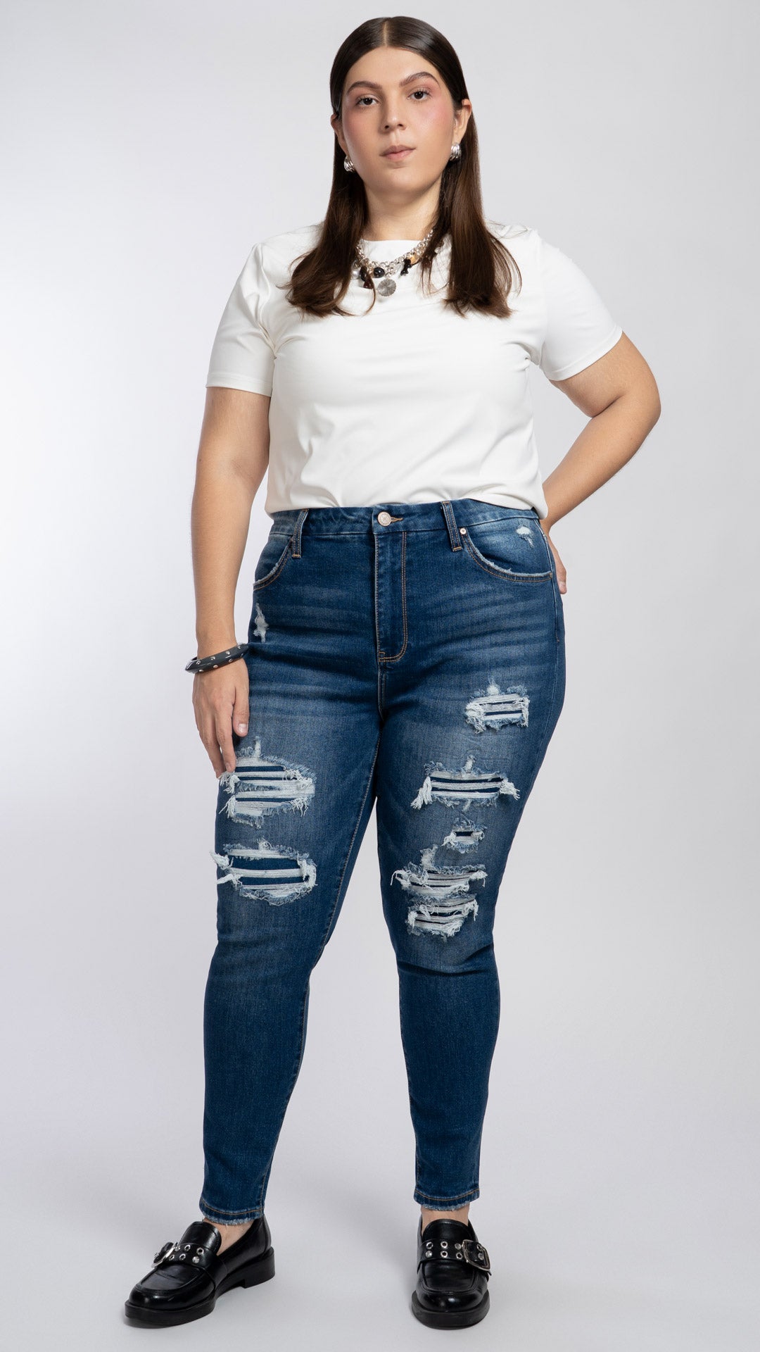 Pantalón High Rise Skinny Curvy Balam BL6451