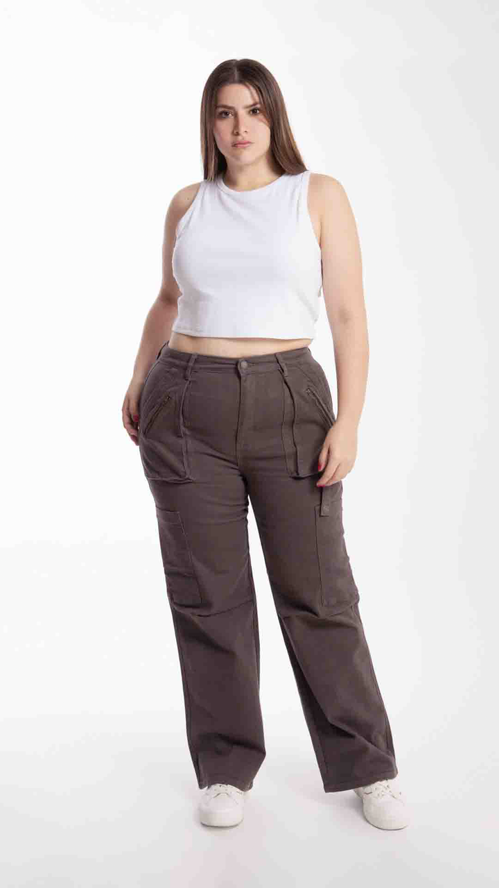 Pantalón Wide Leg Cargo Curvy Balam BL6532