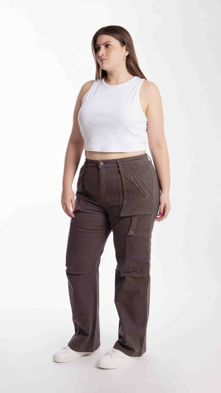 Pantalón Wide Leg Cargo Curvy Balam BL6532