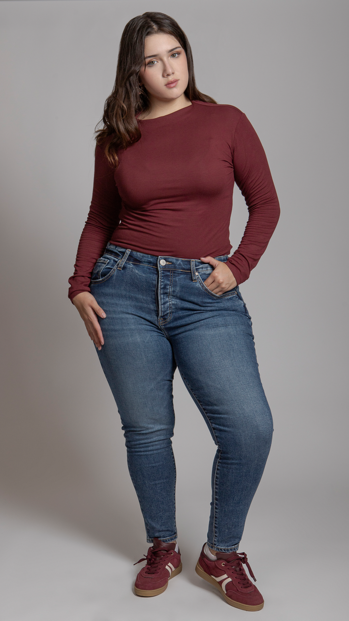 Pantalón High Rise Skinny Curvy Balam BL7191