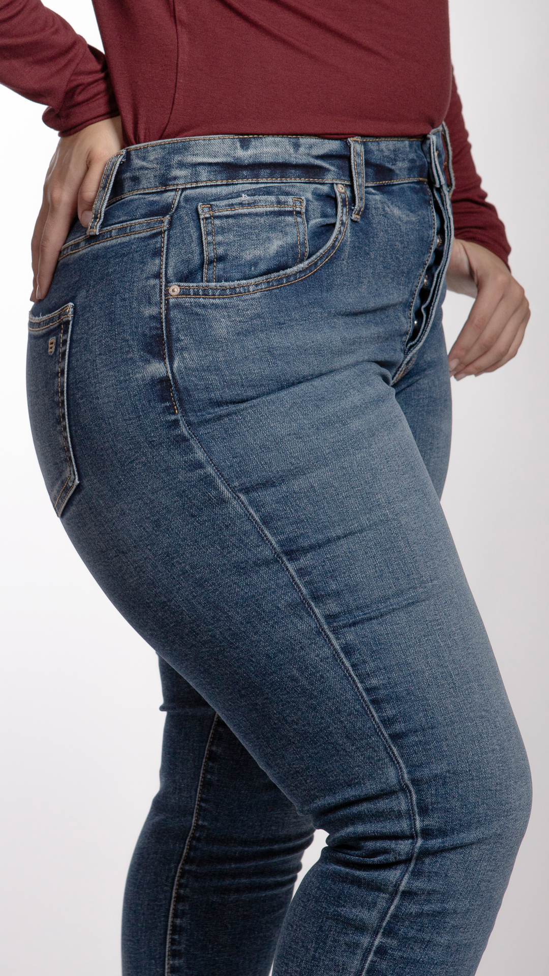 Pantalón High Rise Skinny Curvy Balam BL7191