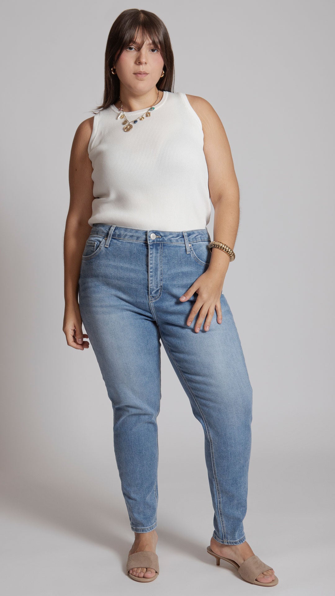 Pantalón High Rise Skinny Curvy Balam BL7446