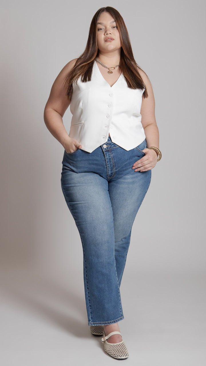 Pantalón Straight Asimétrico Curvy Balam BL7465