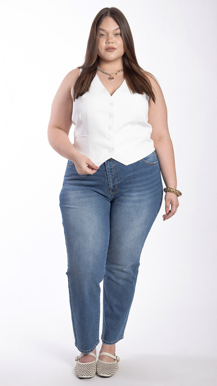 Pantalón Straight Asimétrico Curvy Balam BL7465