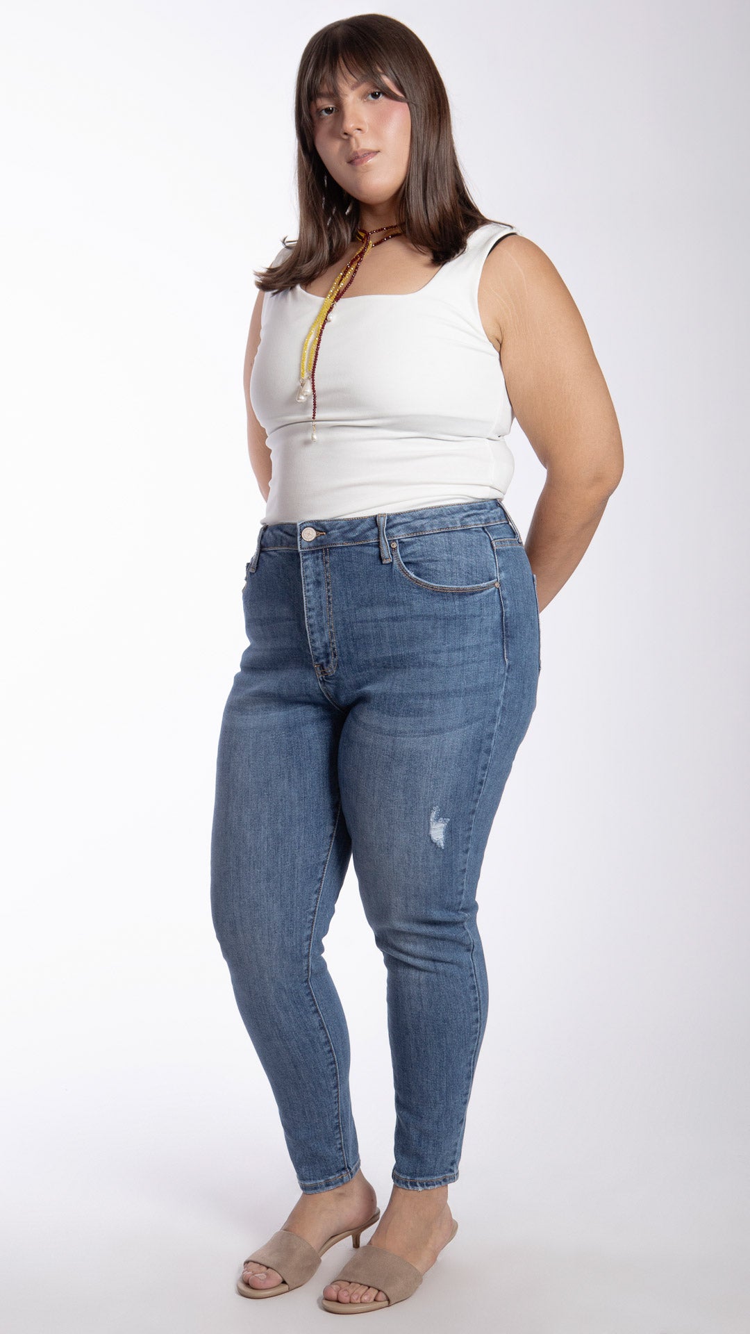 Pantalón High Rise Skinny Curvy Balam BL7495