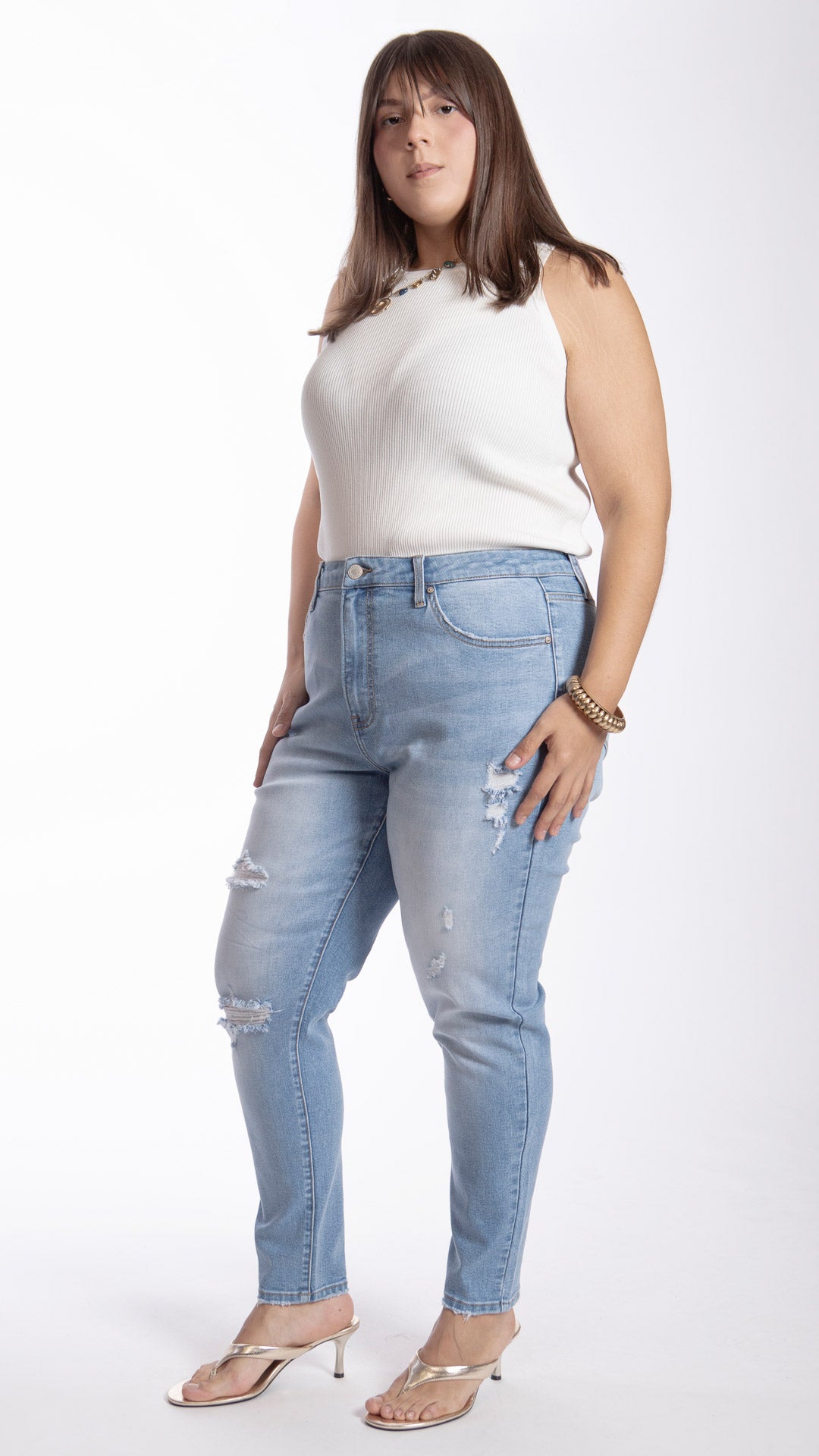 Pantalón High Rise Skinny Curvy Balam BL7529