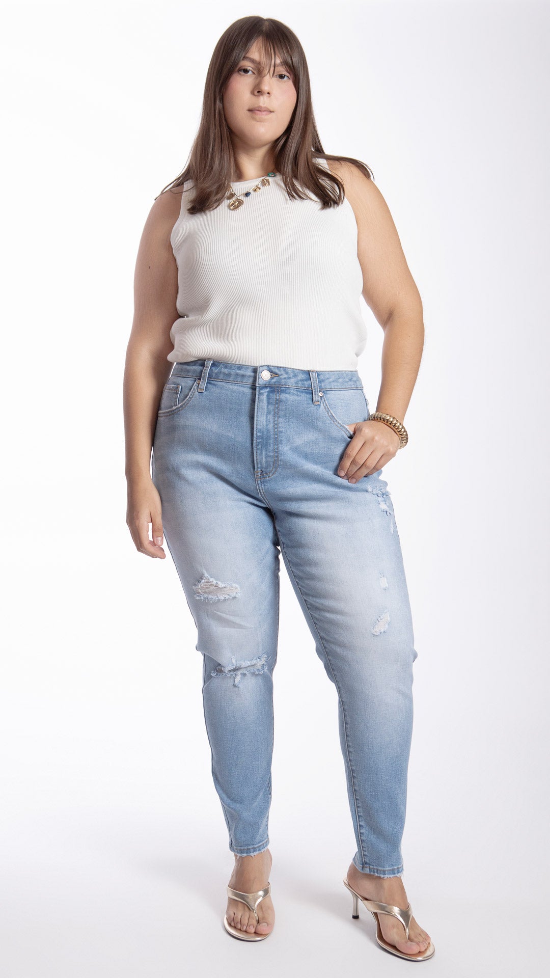 Pantalón High Rise Skinny Curvy Balam BL7529