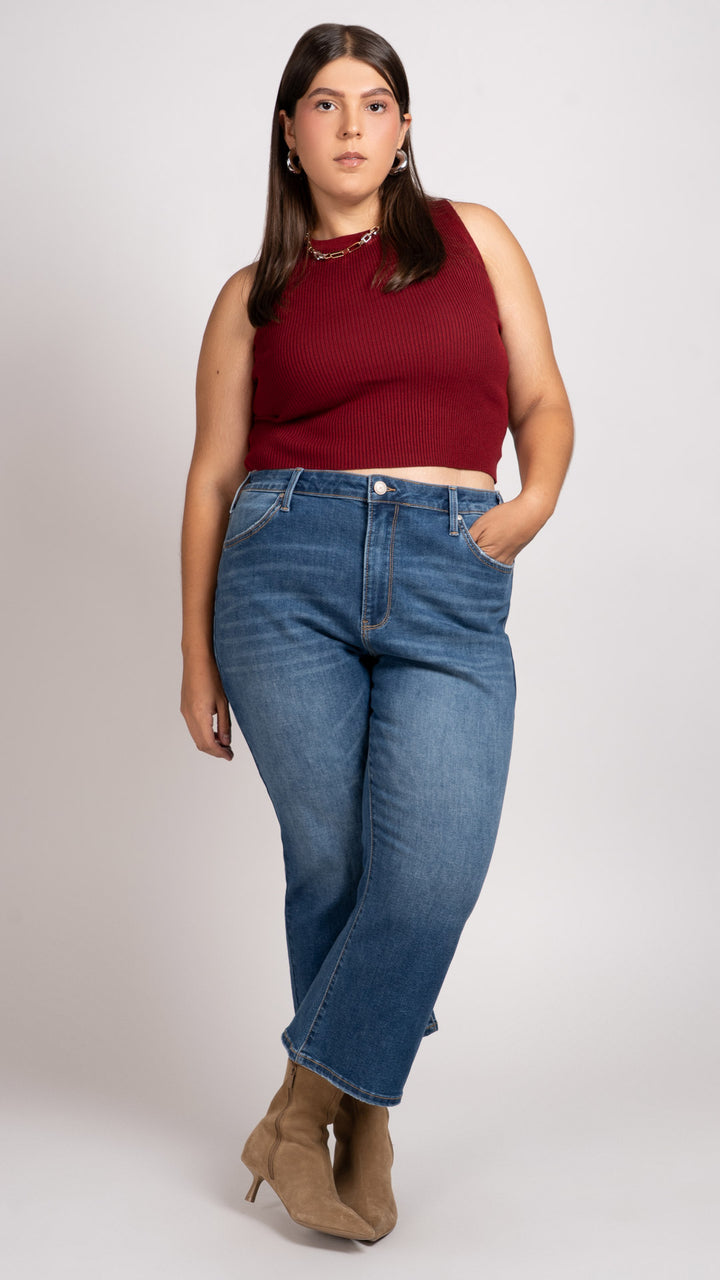 Pantalón Cropped Flare Curvy Balam BL7630