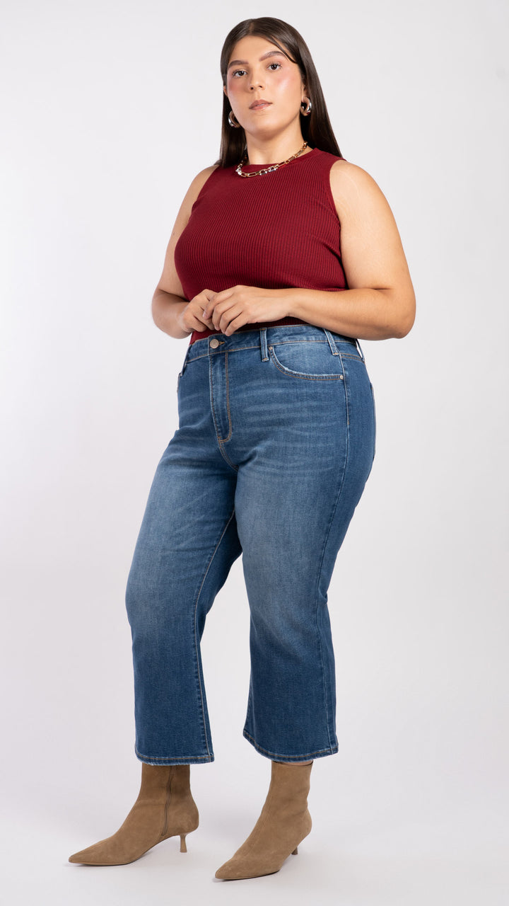 Pantalón Cropped Flare Curvy Balam BL7630