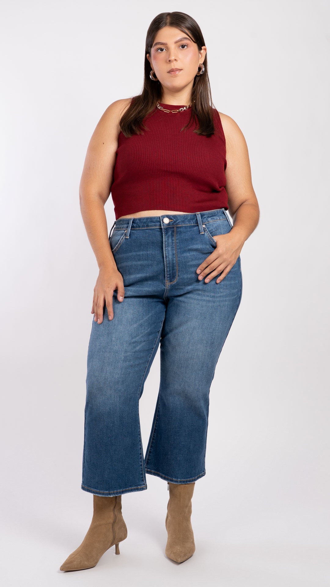 Pantalón Cropped Flare Curvy Balam BL7630