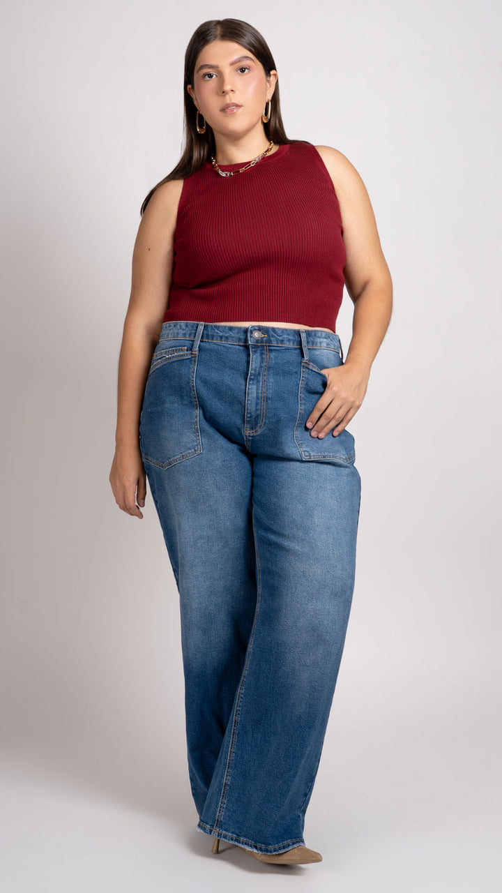 Pantalón Wide Leg Curvy Balam BL7671