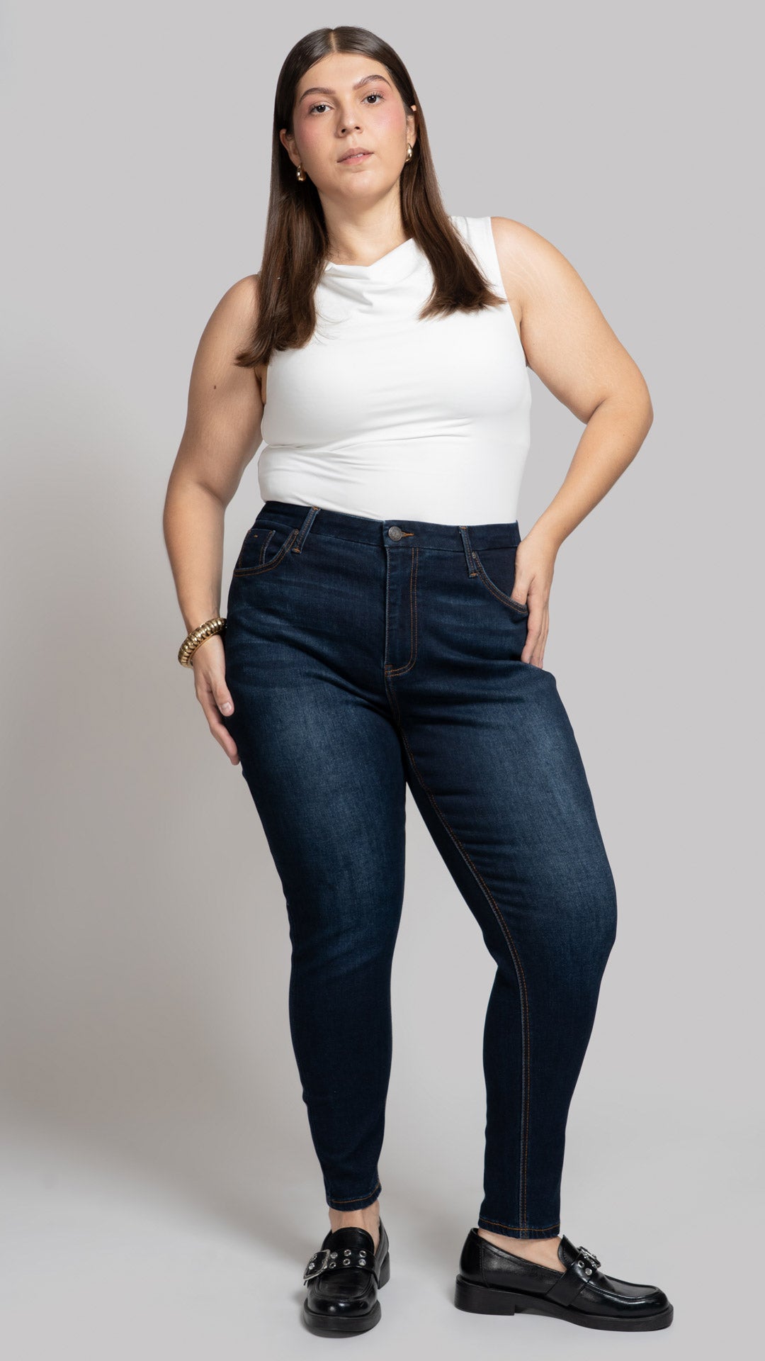 Pantalón High Rise Skinny Curvy Balam BL7681