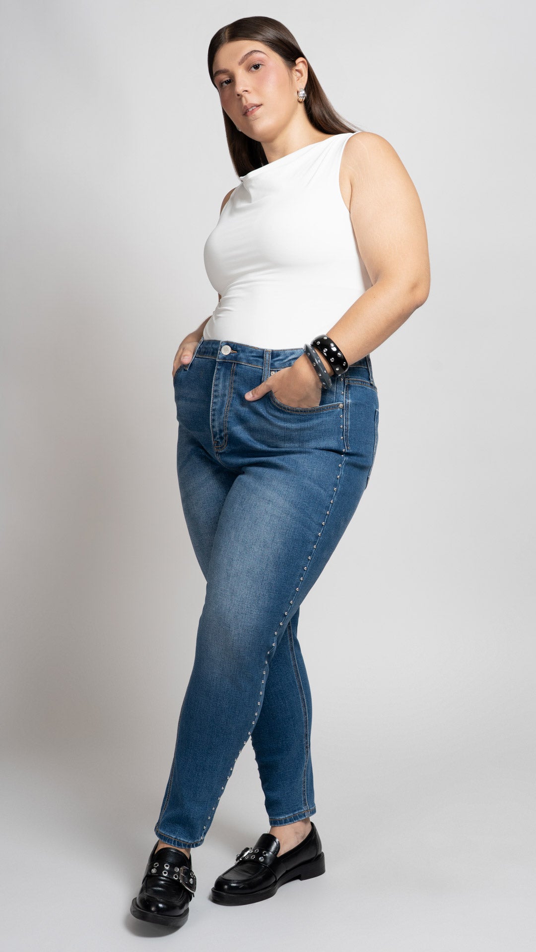 Pantalón High Rise Skinny Curvy Balam BL7726