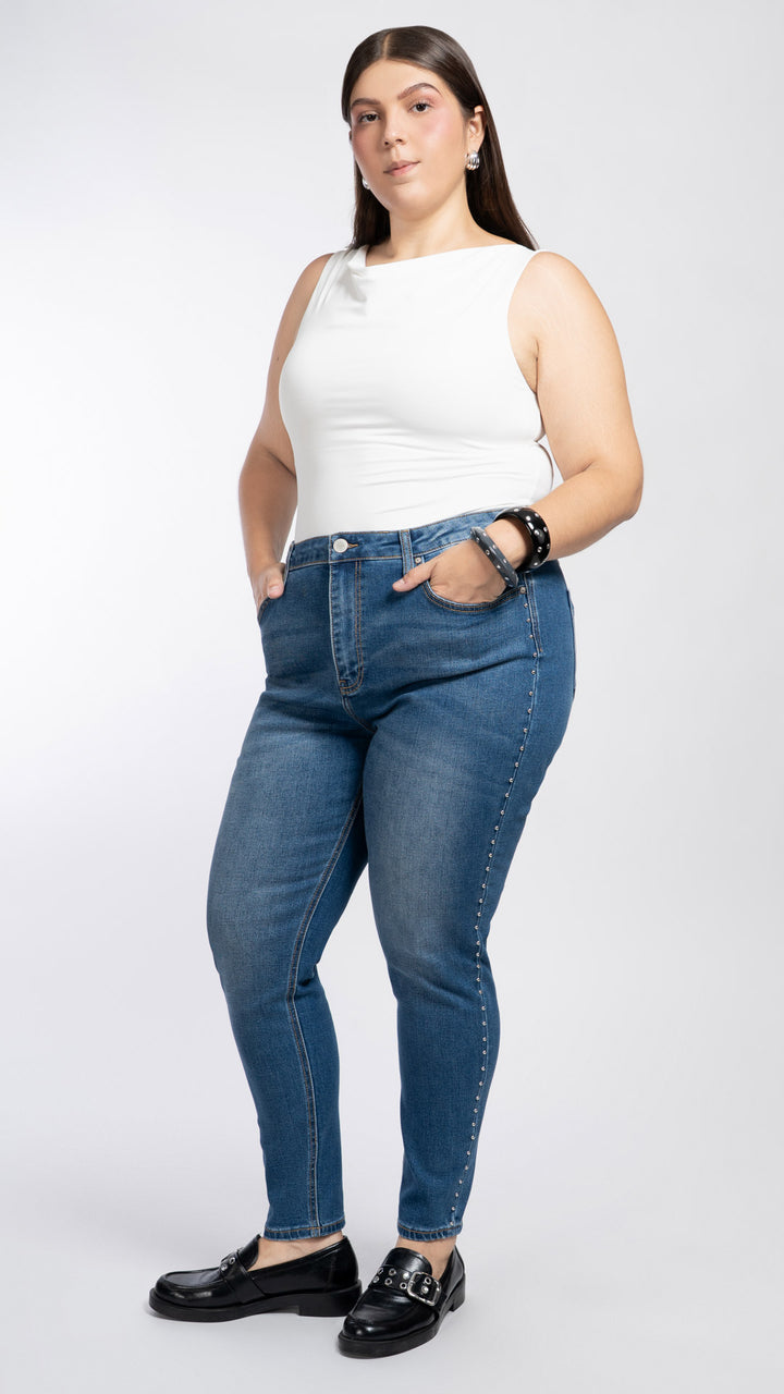 Pantalón High Rise Skinny Curvy Balam BL7726