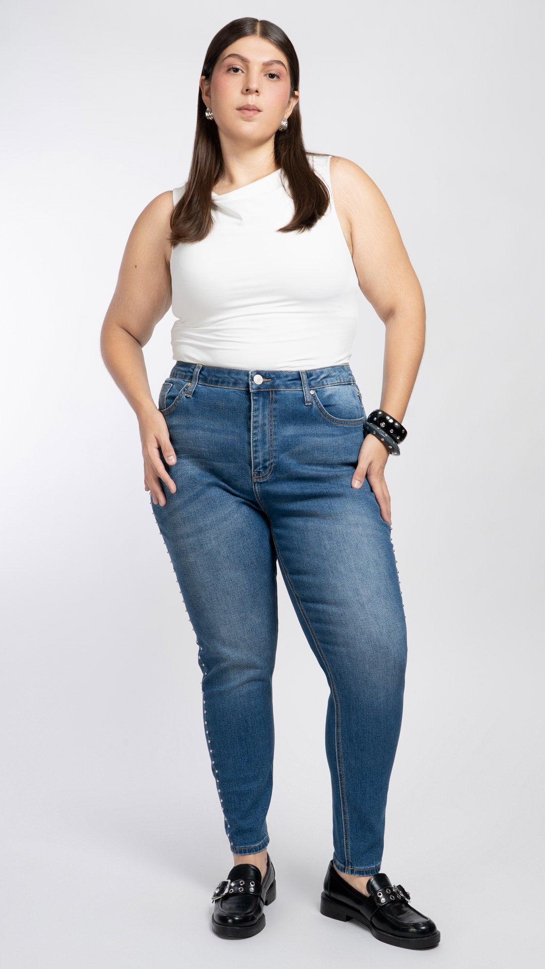 Pantalón High Rise Skinny Curvy Balam BL7726