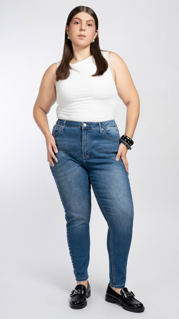 Pantalón High Rise Skinny Curvy Balam BL7726