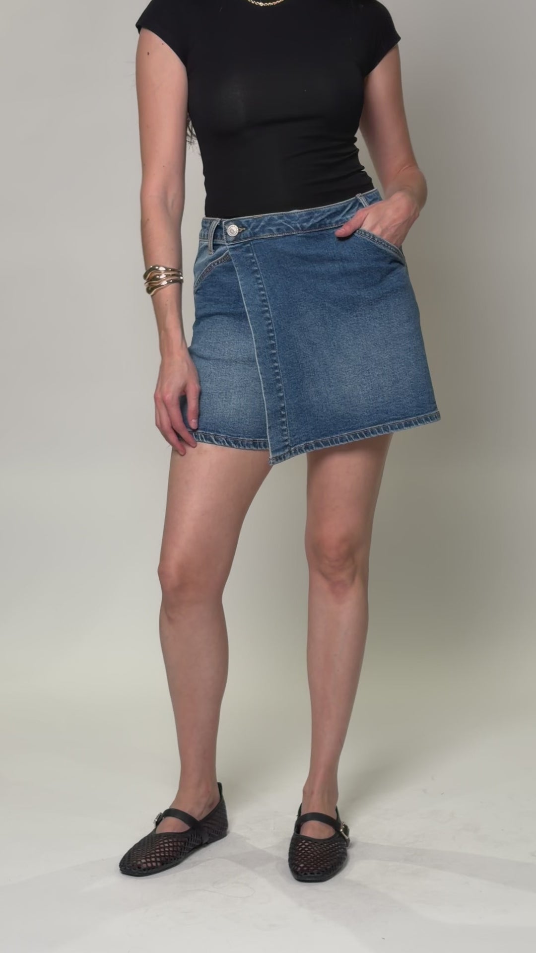 Short Falda Loose Mom Mujer Balam BL7345
